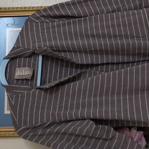 Anthropology Dolan Charcoal Striped Blazer Jacket Career Contemporary Sweater - Picture 3 of 13